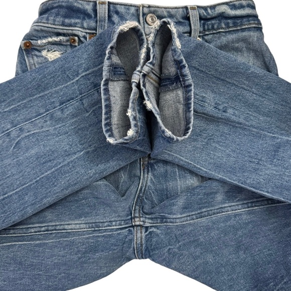 Abercrombie & Fitch High Rise Mom Jean Straight Leg Rigid Denim 25 Regular FLAW - Picture 14 of 16